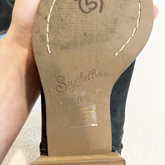 Seychelles Women’s Black Ankle Bootie 8 Renouned Ruffle Short Boot Boho Academia - Picture 13 of 16